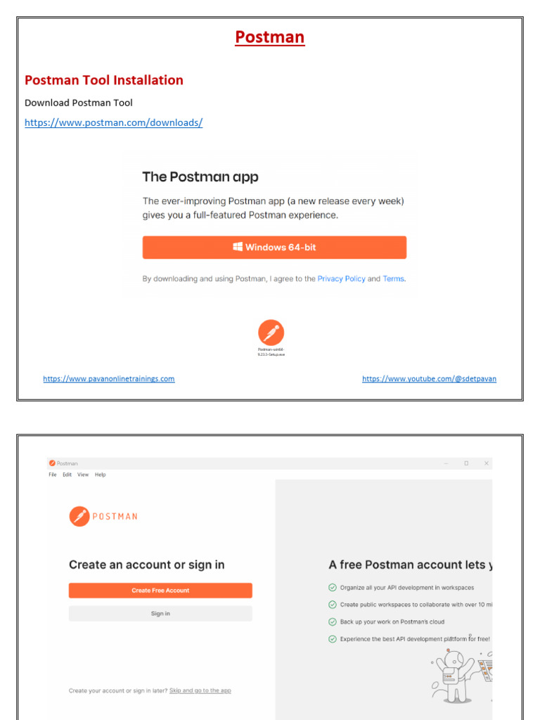 Postman+Client+Installation,Workspace&Collections | PDF