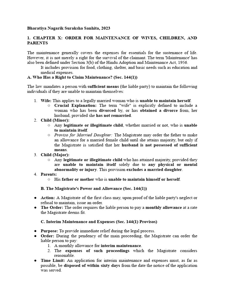 Bnss End Sem Notes | PDF | Acquittal | Prosecutor