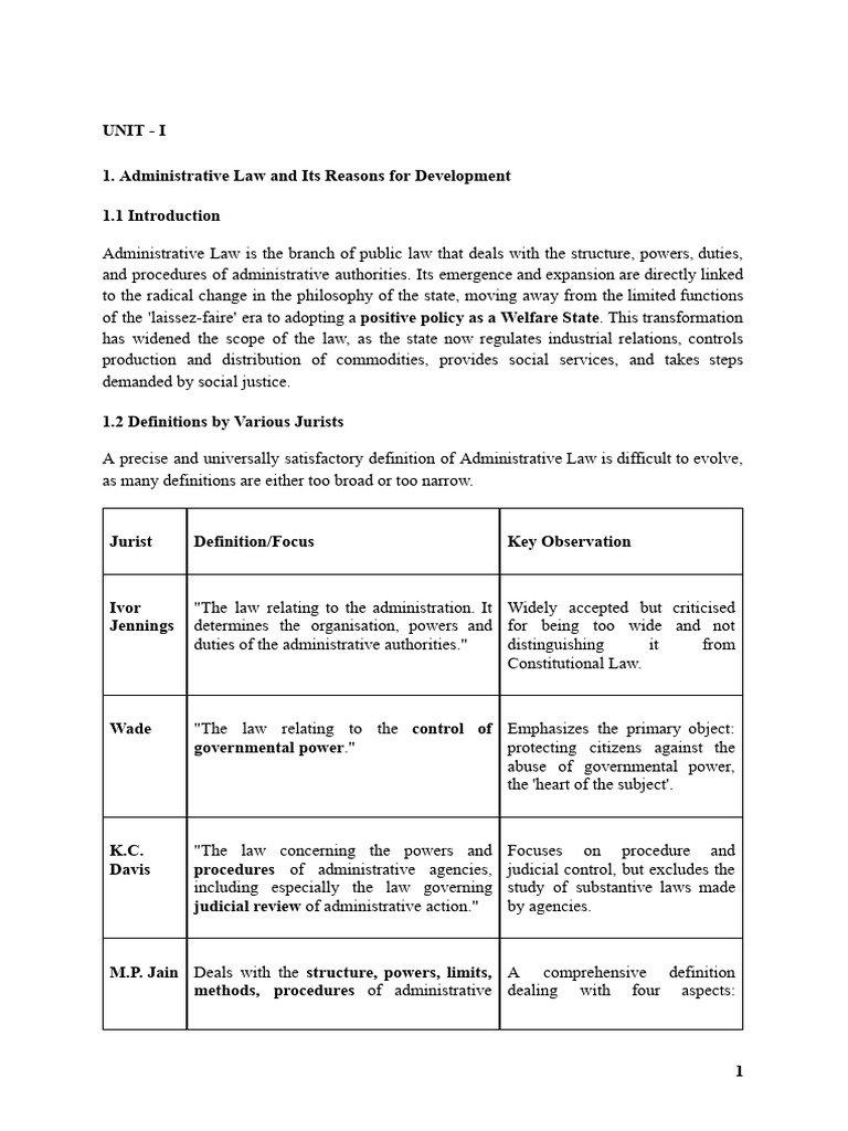 Admin Law See Notes | PDF | Rule Of Law | Separation Of Powers