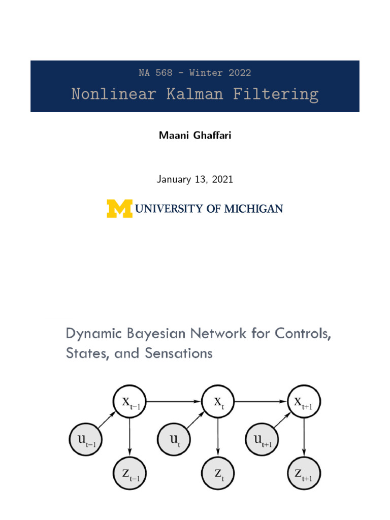 03 Nonlinear Kalman Filtering | PDF | Kalman Filter | Statistical Theory