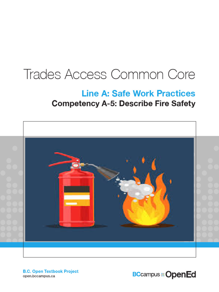 New Trades Core Line A5 Describe Fire Safety | PDF | Fires | Combustion