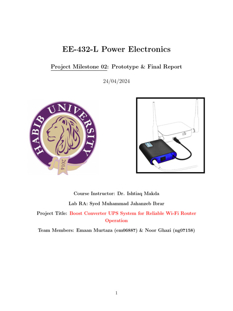 5 - Boost Converter-Based UPS System For WiFi Router Backup | PDF ...