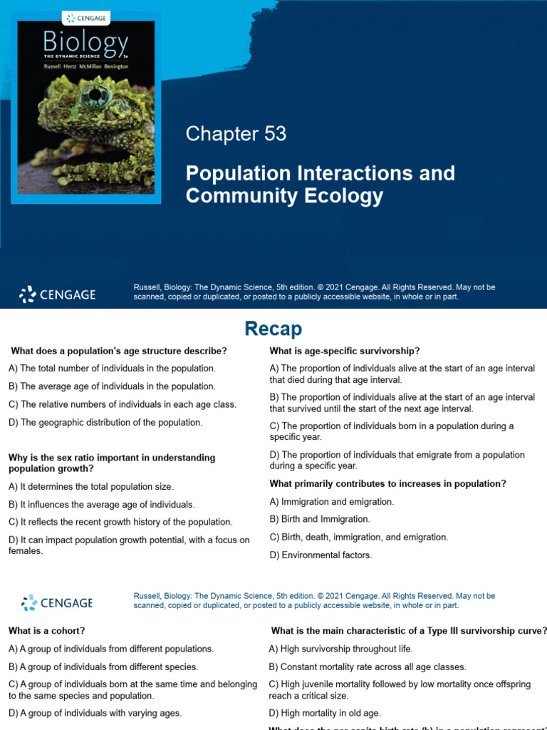16 Population Interactions and Community Ecology ENG 2025-1 | PDF ...