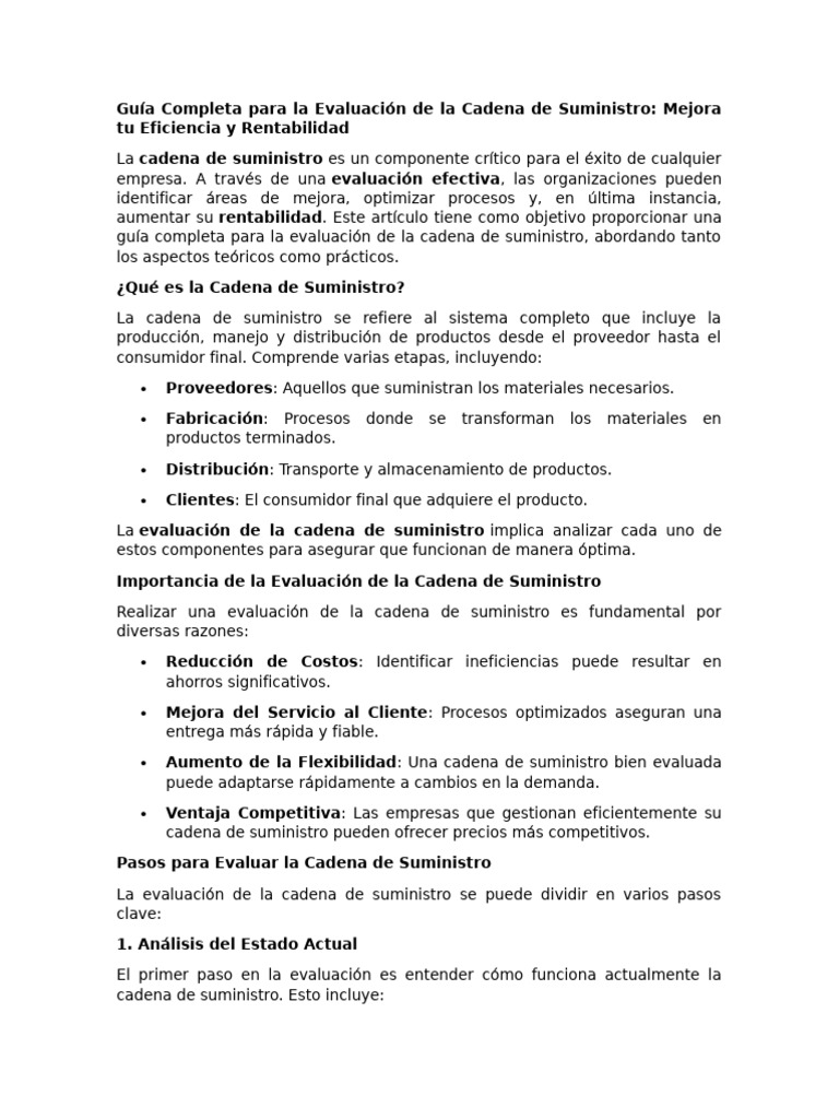 Guia Cadena de Suministros | PDF | Cadena de suministro | Sustentabilidad
