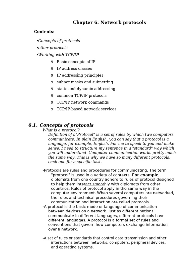 Chapter 6-Internet Protocol Rev | PDF | Internet Protocols | Ip Address