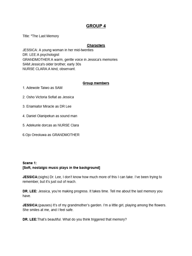 2 The Last Memory Script - 2 | PDF