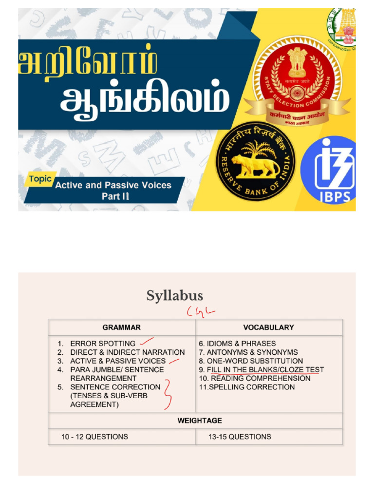 Active and Passive Voice 2 | PDF