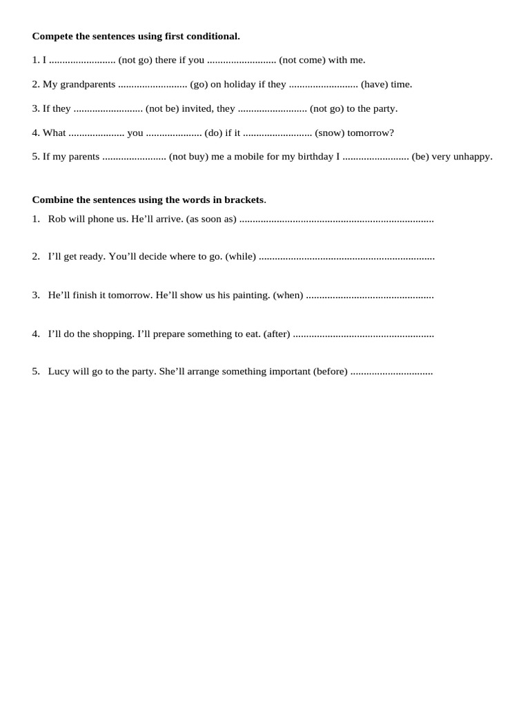 First Conditional and Future Time Clauses | PDF