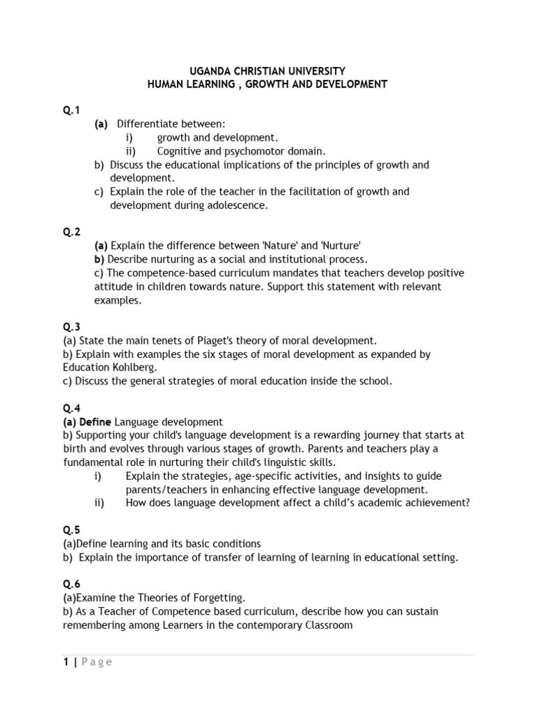 Human Learning Growth and Development Presentation Task | PDF ...