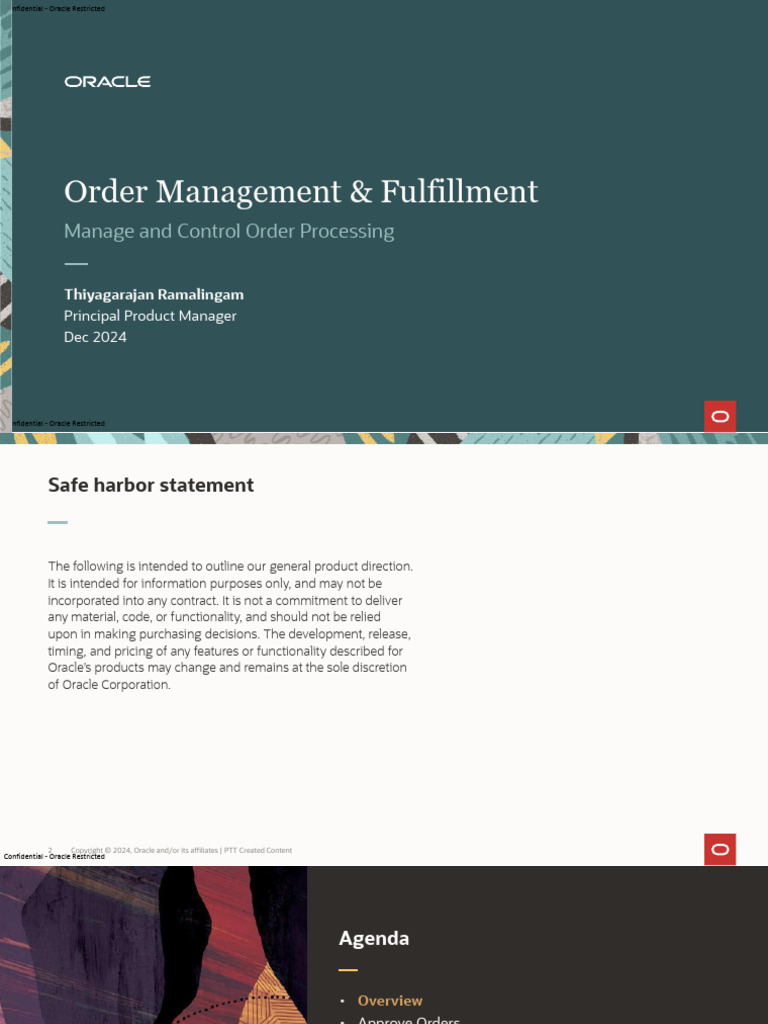 03 Manage and Control Order Processing | PDF | Oracle Corporation ...