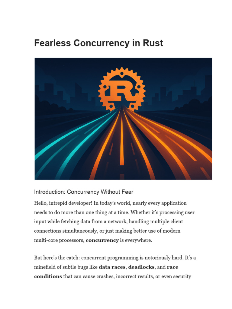 Mastering Rust Concurrency | PDF | Thread (Computing) | Software Bug