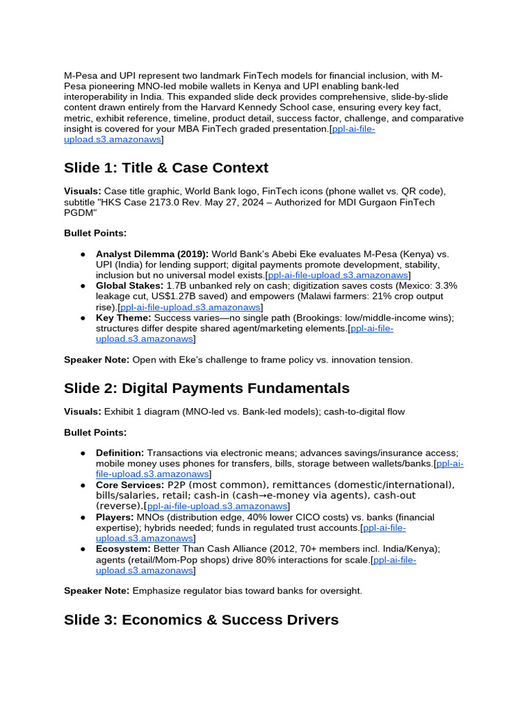 Mpesa+UPI case | PDF | Economies | Money