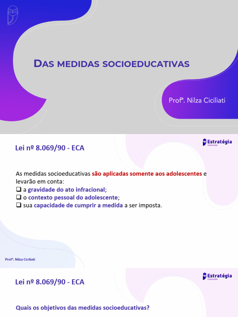 Medidas Socioeducativas | PDF | Adolescência | Lei das Obrigações