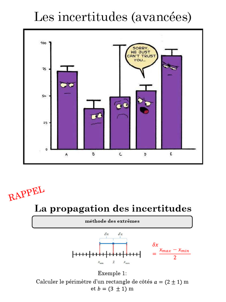 Les Incertitudes Notions Avancées SN2 | PDF | Mathématiques appliqués ...