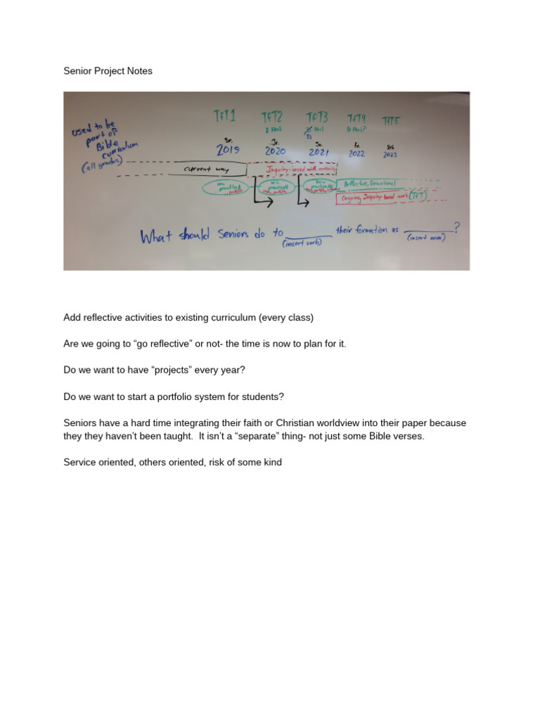 Senior Project Notes | PDF