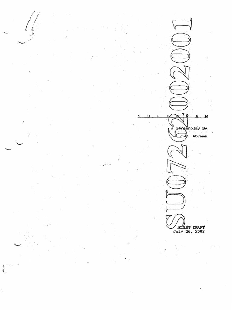 Superman Script From JJ Abrams | PDF | Leisure | Nature
