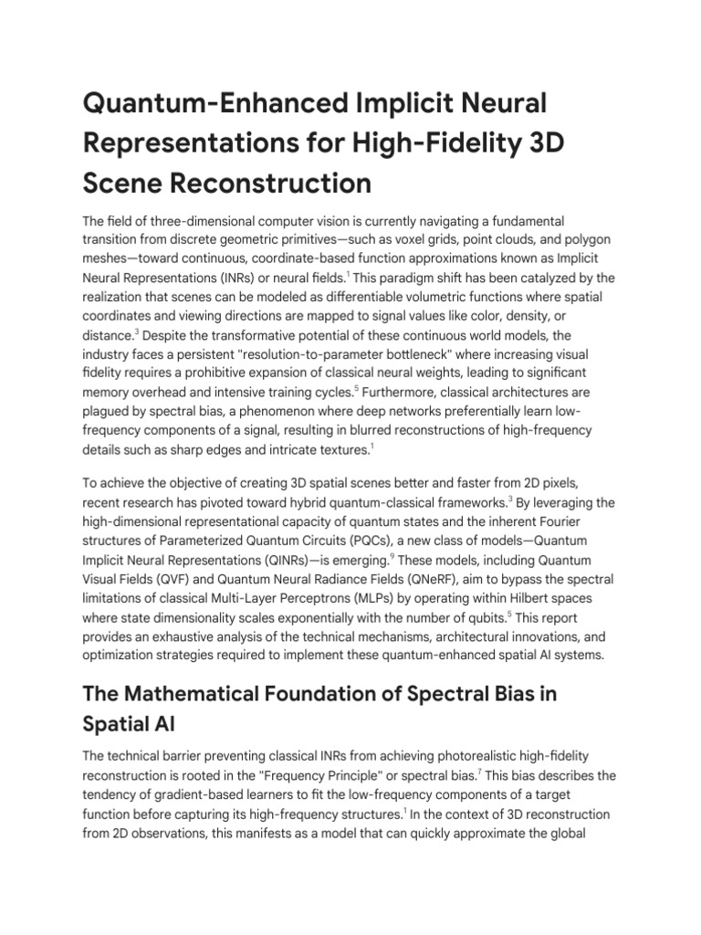 Quantum-Enhanced 3D Scene Generation | PDF | Rendering (Computer ...