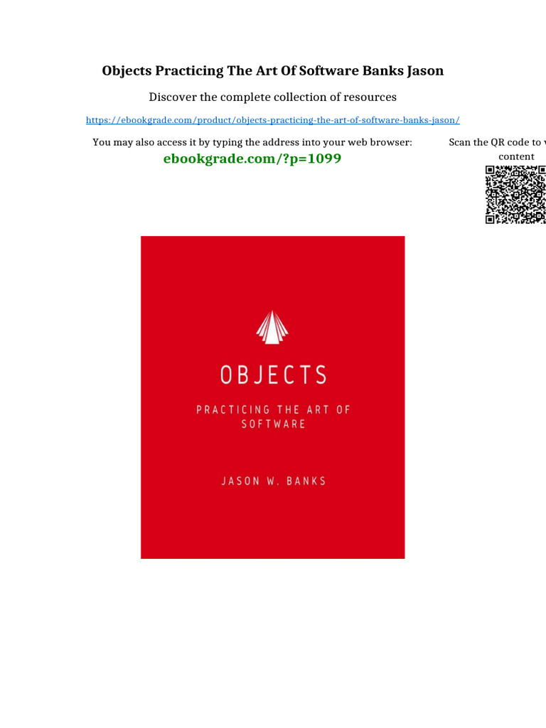 Objects Practicing the Art of Software Banks Jason online version | PDF ...