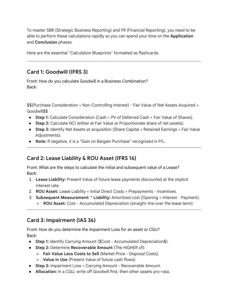 Essential Financial Reporting Calculations | PDF | Historical Cost ...