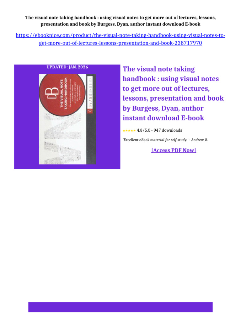 The visual note taking handbook : using visual notes to get more out of ...