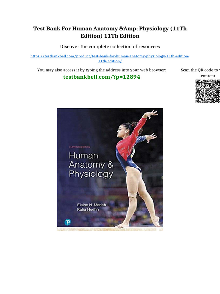 Test Bank for Human Anatomy & Physiology (11th Edition) 11th Edition ...