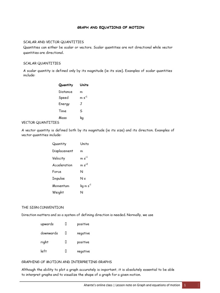 Graph Equations of Motion | PDF | Velocity | Acceleration