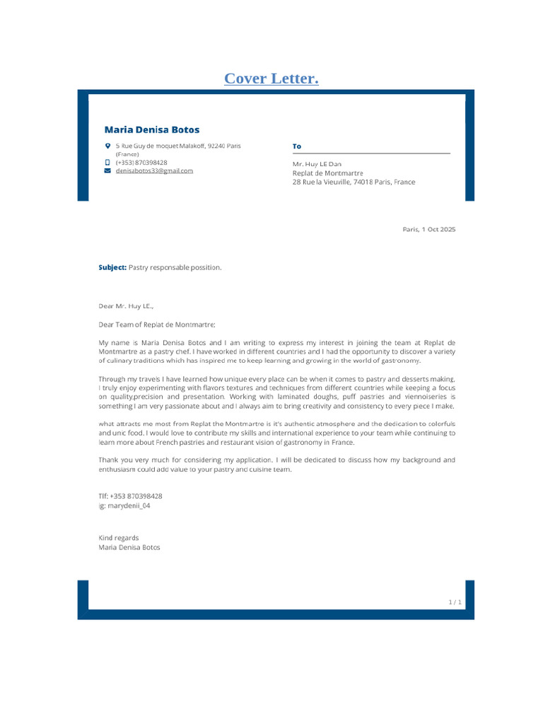 CV and Cover Letter HR2 | PDF