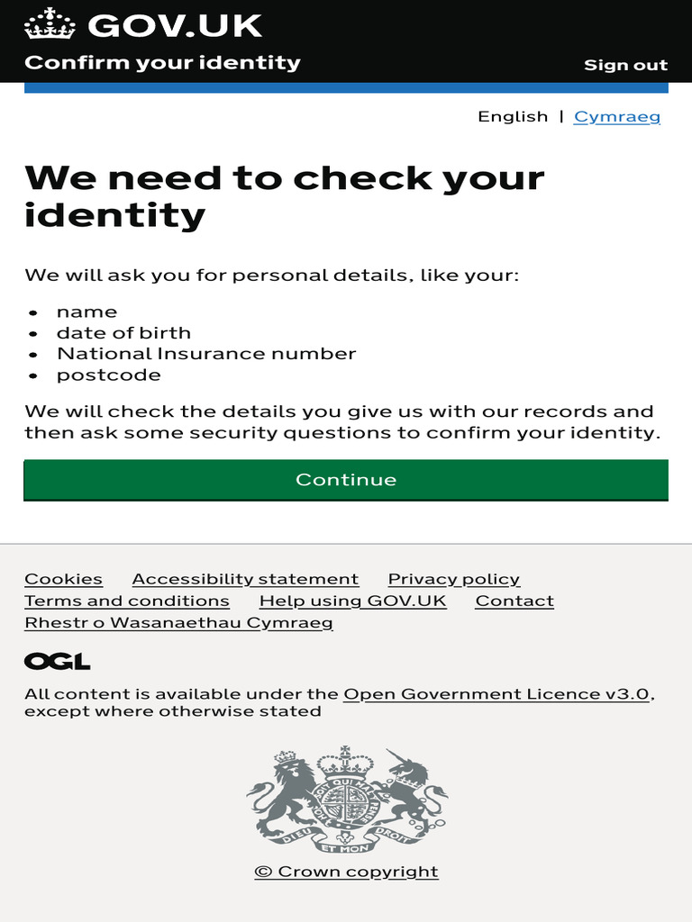 We Need To Check Your Identity - Confirm Your Identity - GOV - Uk | PDF