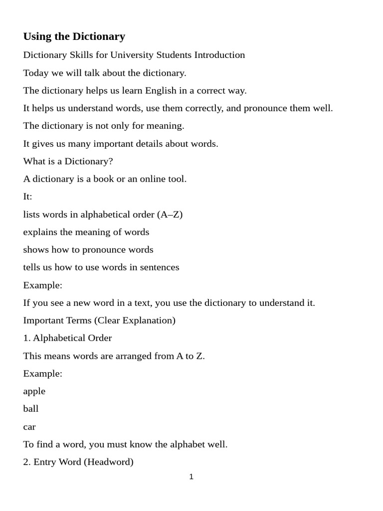 Dictionary | PDF | English Language | Word