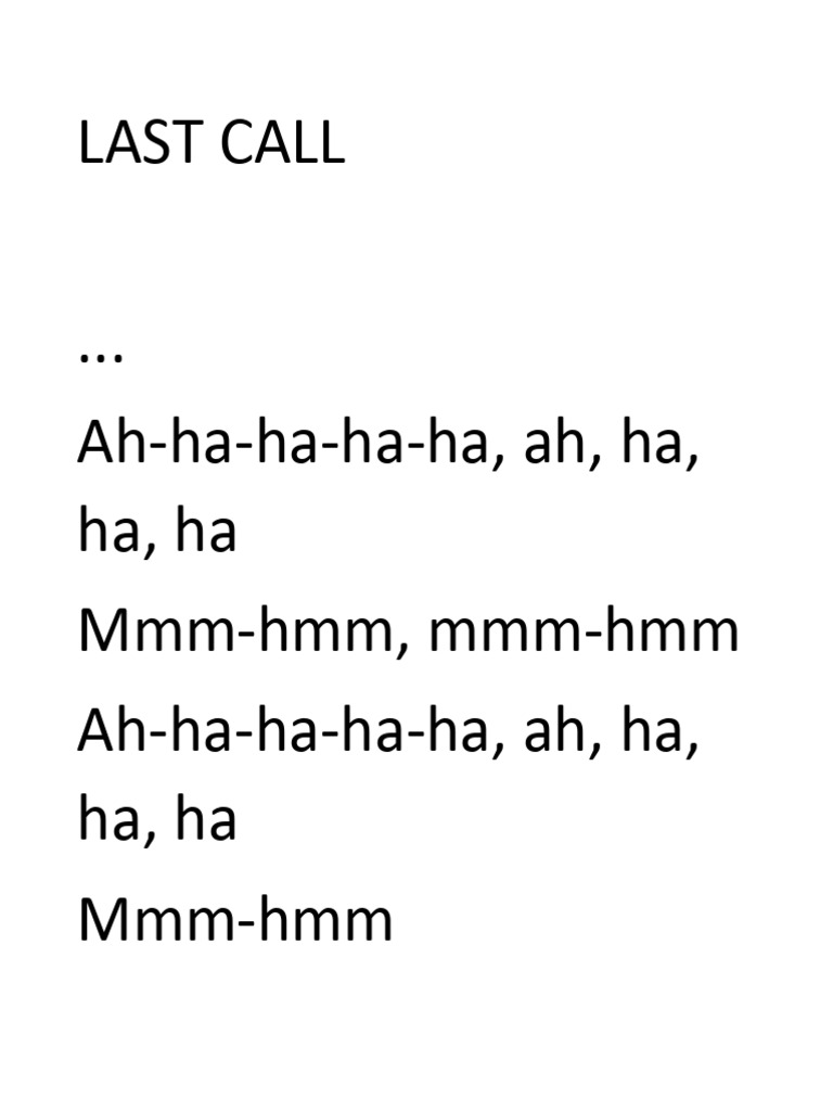 Last Call | PDF