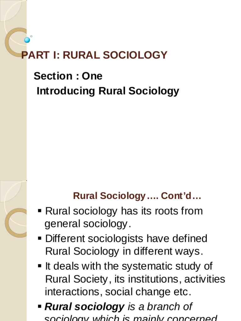 Rural Sociology & Rural Development | PDF | Sociology | Poverty