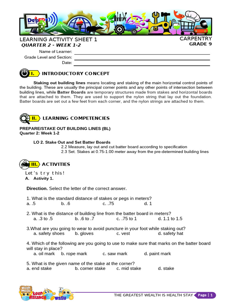 CARPENTRY-9_Q2_LAS1_W1-2-Edited | PDF