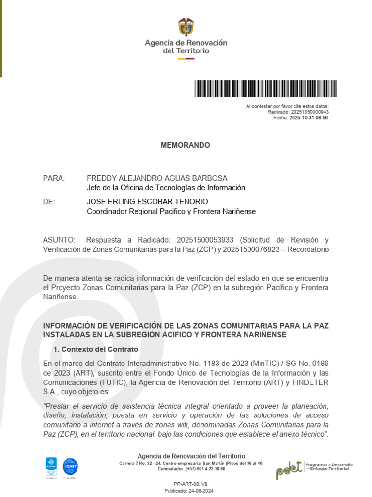 Memo Rpta | PDF | Internet