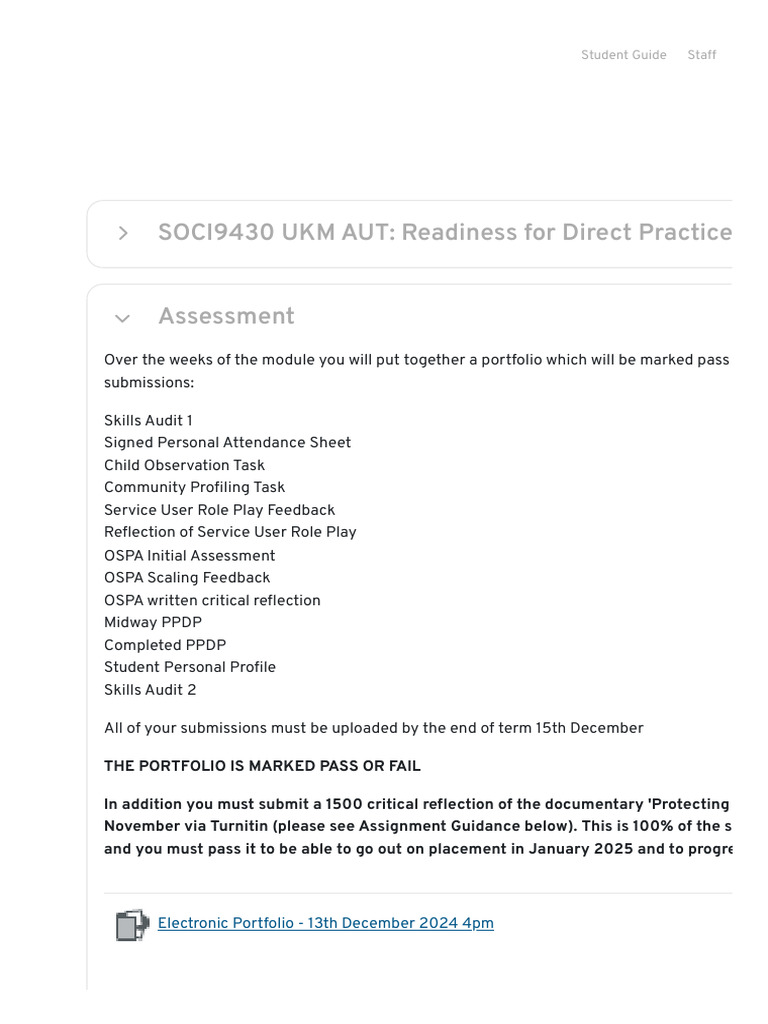 Readiness To Direct Practice | PDF | Social Work | Learning