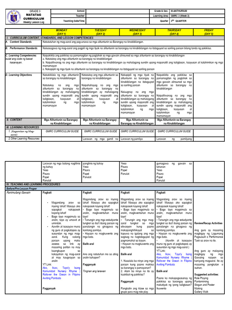 Matatag Curriculum | PDF