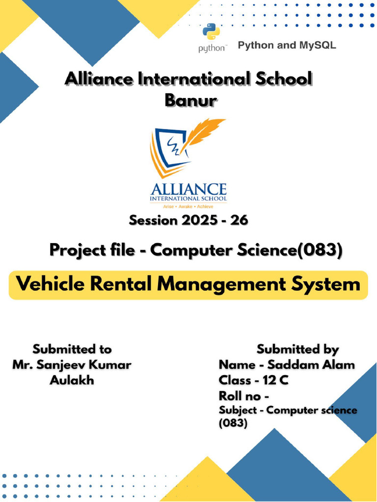 CS Project File PDF | PDF | My Sql | Databases