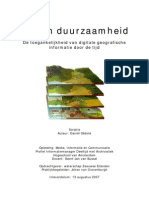 GIS en Duurzaamheid. de Toegankelijkheid Van Digitale Geografische Informatie Door de Tijd, Augustus 2007