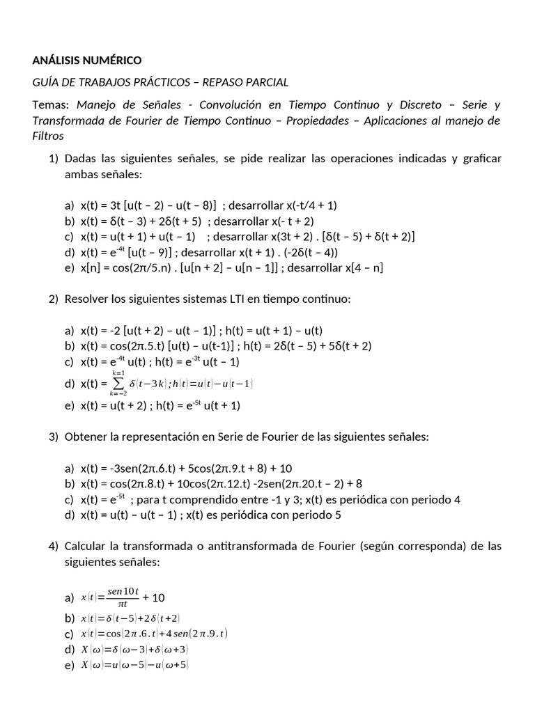 Guía de TP - Repaso Primer Parcial (1) | PDF