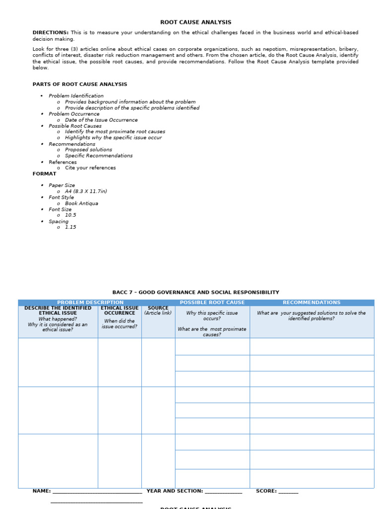 Root Cause Analysis | PDF