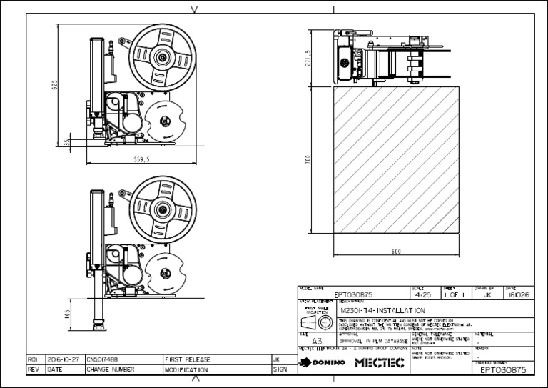 EPT030875 R01 M230i-T4 Mechanical Drawing | PDF