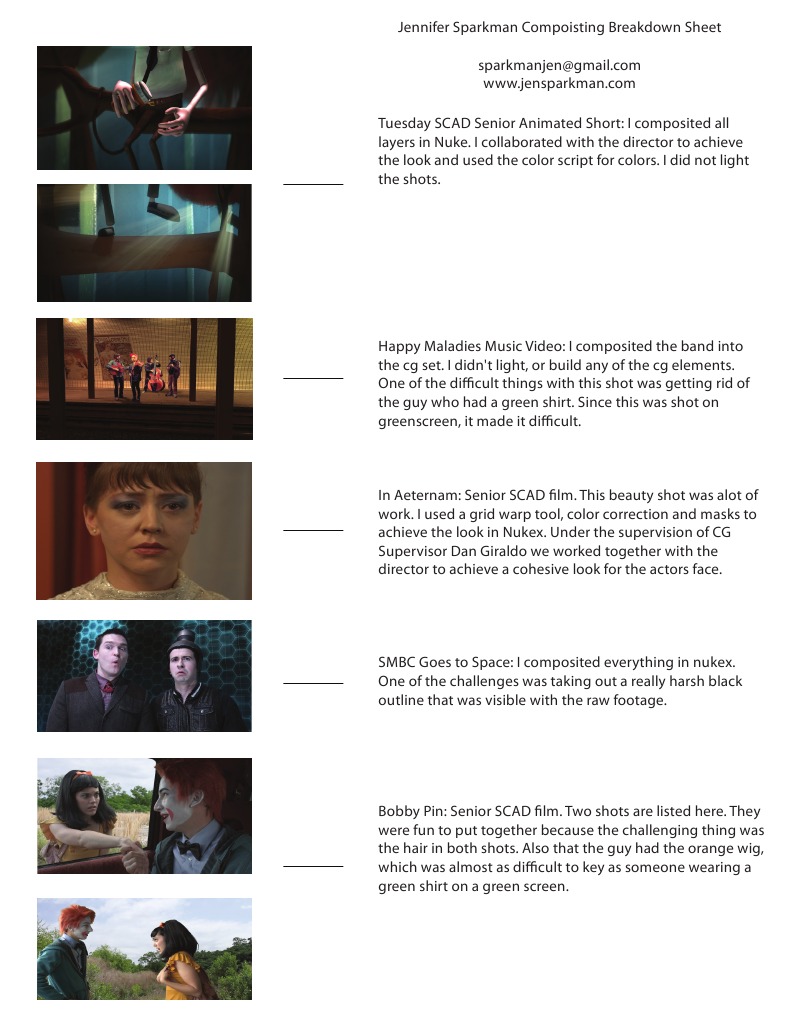 VFX Compositing Breakdown Sheet | PDF