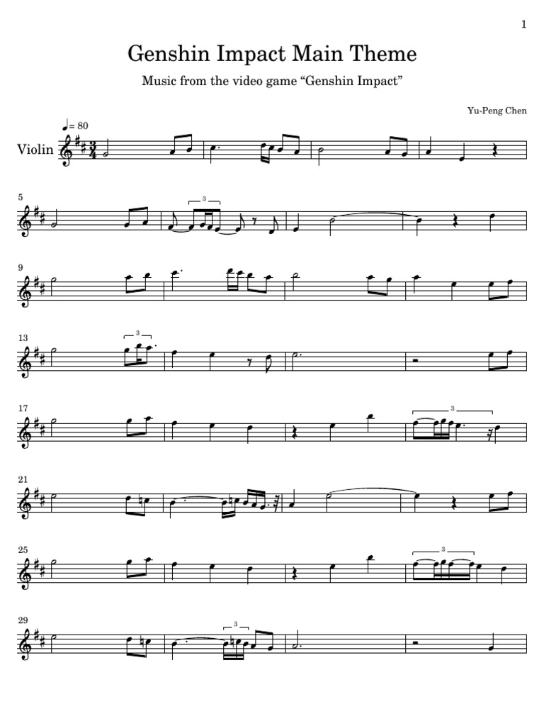 Genshin Impact Main Theme | PDF