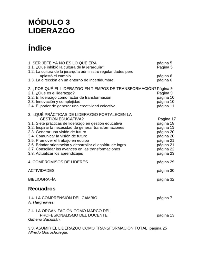Liderazgo | PDF | Plan de estudios | Liderazgo