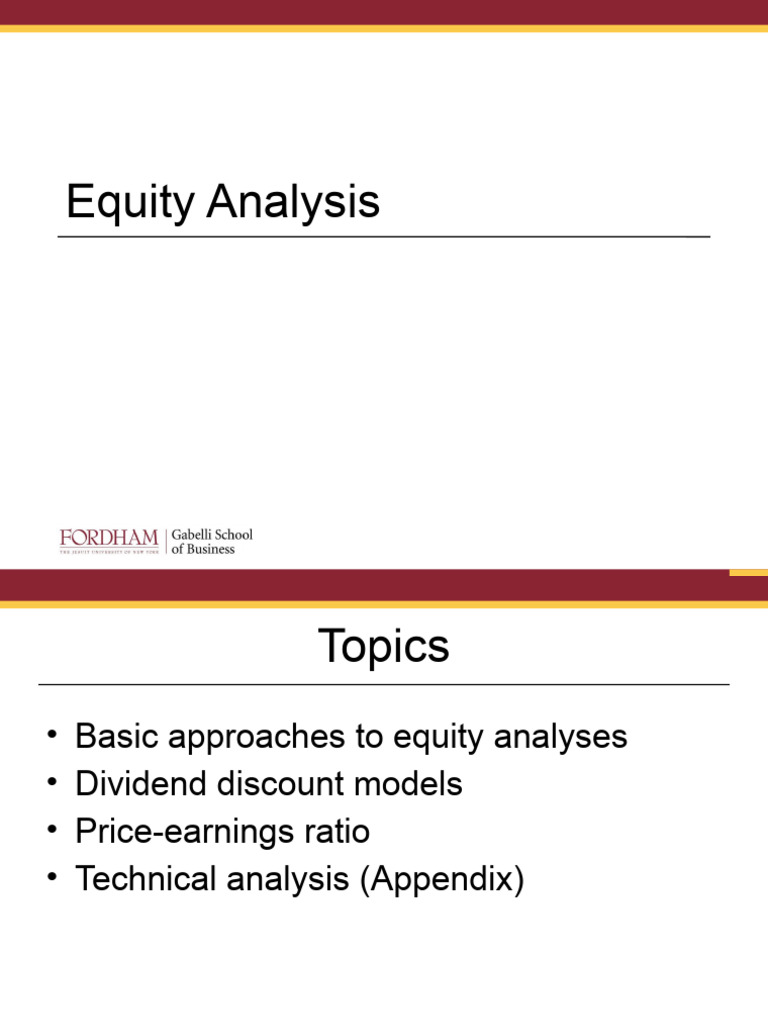 w8 Equity Analysis - Tagged | PDF | Dividend | Technical Analysis