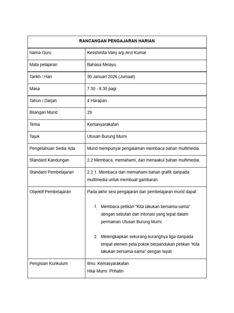 RPH M2 Jumaat BM | PDF