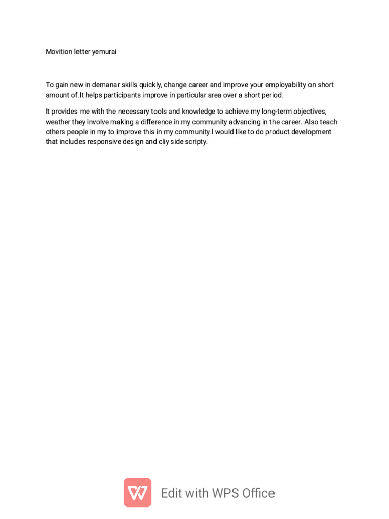 Movition Letter-WPS Office | PDF