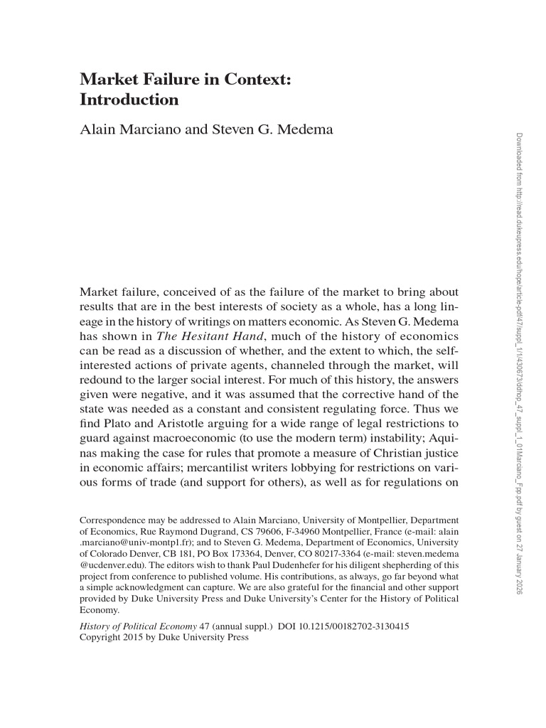 Market Failure in Context | PDF | Market (Economics) | Market Failure