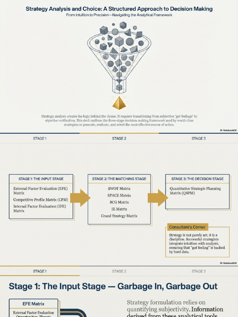 Strategy Analysis and Choice Framework | PDF