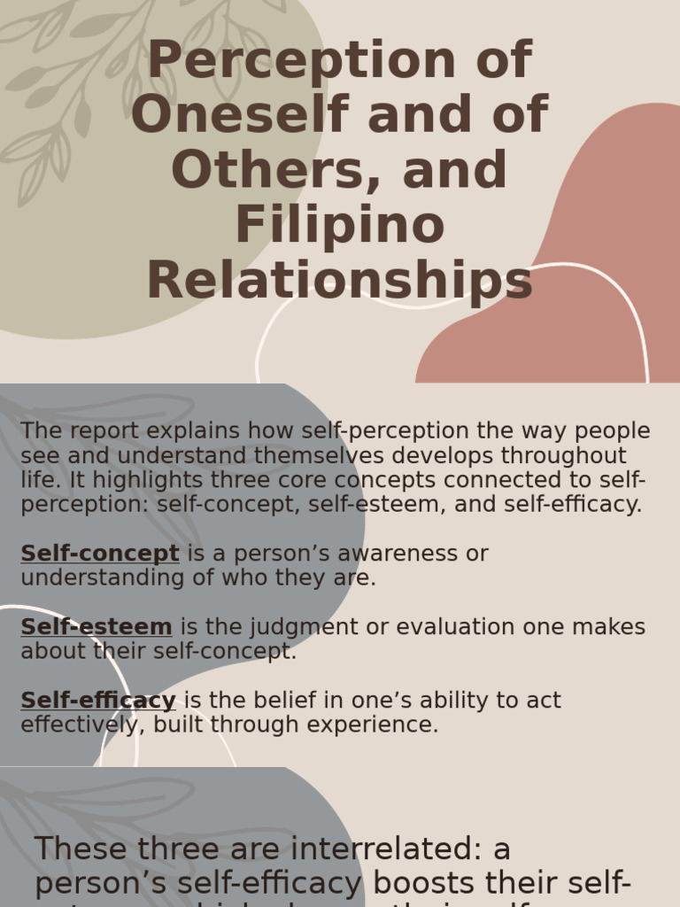 Perception of Oneself and of Others, and | PDF