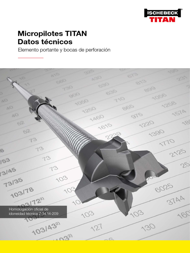 Ischebeck TITAN - Micropilotes TITAN (Datos Técnicos Del Elemento ...